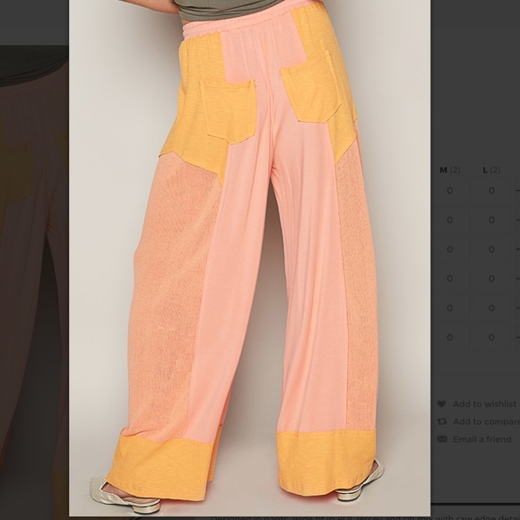 POL “ Oslo “ POL Wide Leg Pant in Jersey and Rib Mix SR25 - Picture 3 of 5